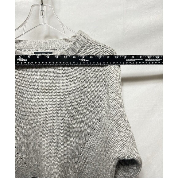 Naadam Womens Medium Wool Cashmere Cable Knit Gray Sweater - Picture 2 of 10